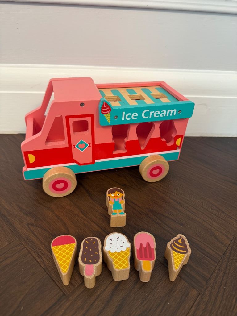 Wooden ice cream truck & shape sorter 