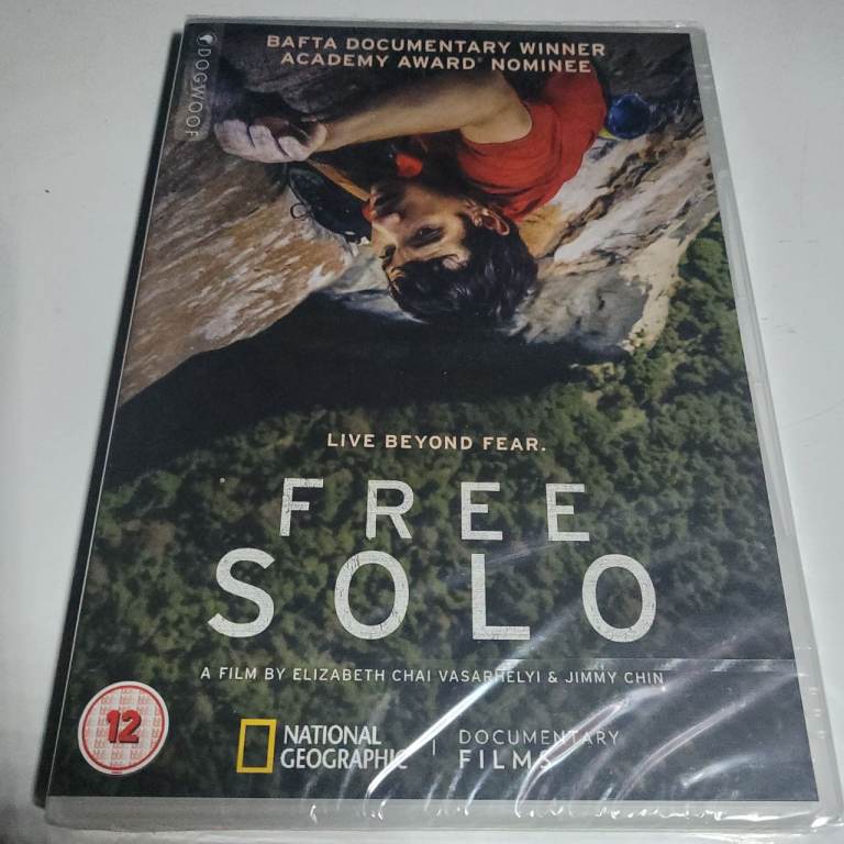 Free Solo New + Sealed DVD Jimmy Chin Tommy Caldwell National Geographic New Sealed a2