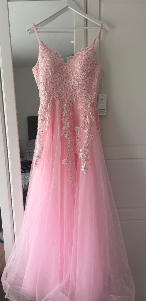 Stunning Blushing Pink Prom Dress – New with Tags, UK16