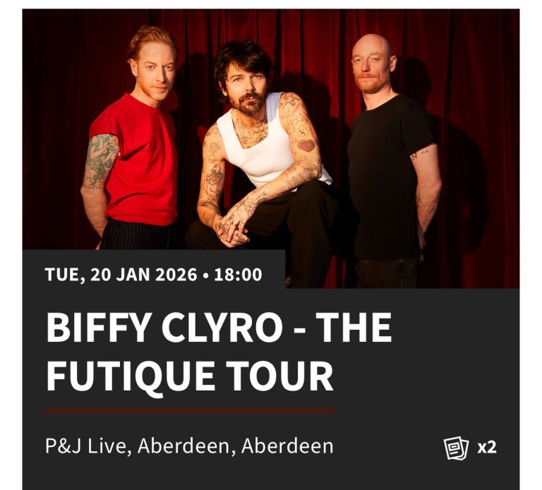 2 STANDING TICKETS FOR BIFFY CLYRO AT PJ ARENA ABERDEEN ON TUE 20TH JAN