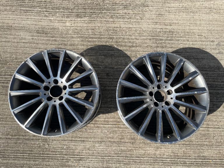 2X MERCEDES AMG 19 INCH ALLOY WHEELS 14 SPOKE TURBINE