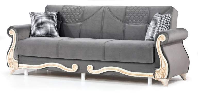 Brand New Ustad Turkish Sofa Bed, 3 Seater with storage sofabed in plush fabric