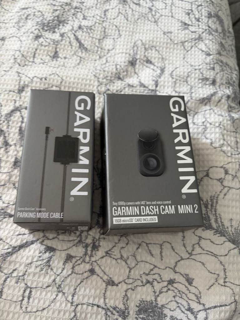 Garmin Dashcam Mini-2 includes SD card and wiring kit