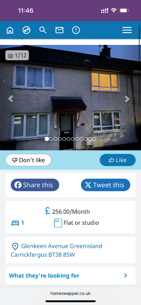 Greenisland One Bed Apartment NIHE