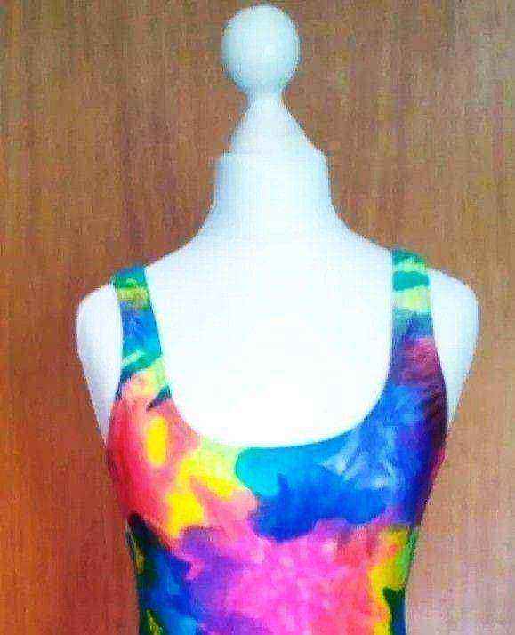 Speedo Multi Coloured Tropical Designs Body Con Swimwear Coverup Dress.Size S.POST OR COLLECT!