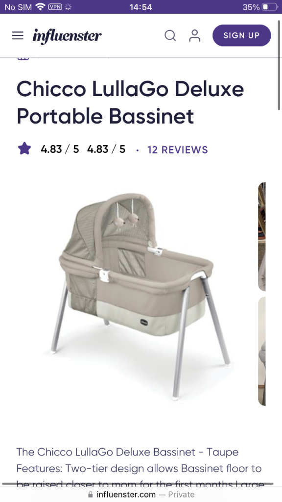 Chicco LullaGo Deluxe Portable Bassinet