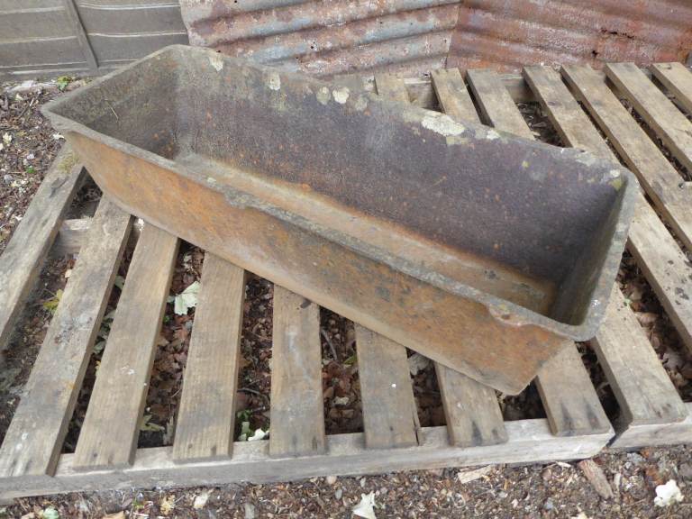 Vintage Cast Iron Water Feed Trough - Garden Planter