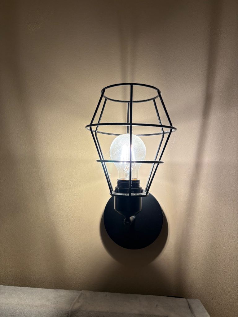 Black industrial wall lights 