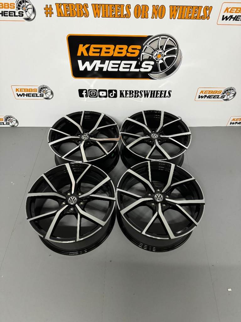 18" VW 2021 GOLF R ESTORIL STYLE ALLOY WHEELS AUDI A3 S3 VW GOLF R GTI SCIROCCO CADDY 