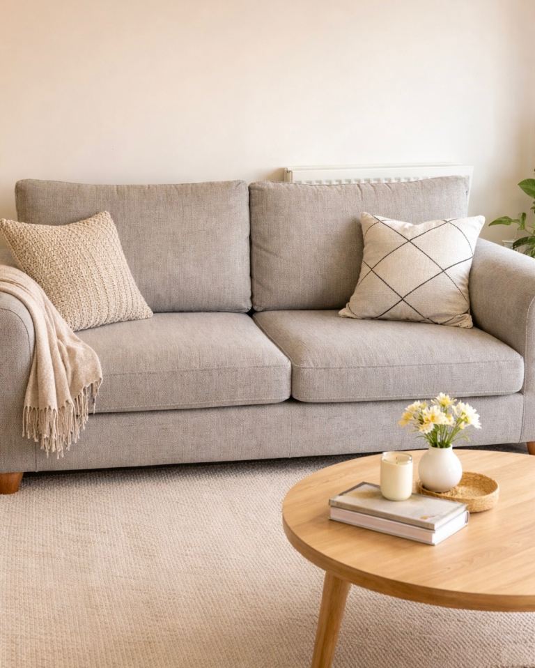 Next Sofa Set – 3-Seater + 2-Seater + 2x Footstools – Great Condition