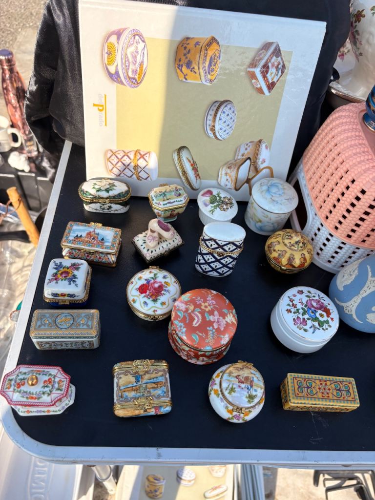 Porcelain Trinket Boxes – Various Designs, Good Condition