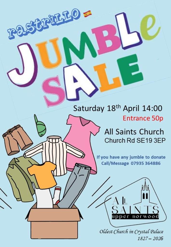 Jumble Sale - 18th April 2pm
