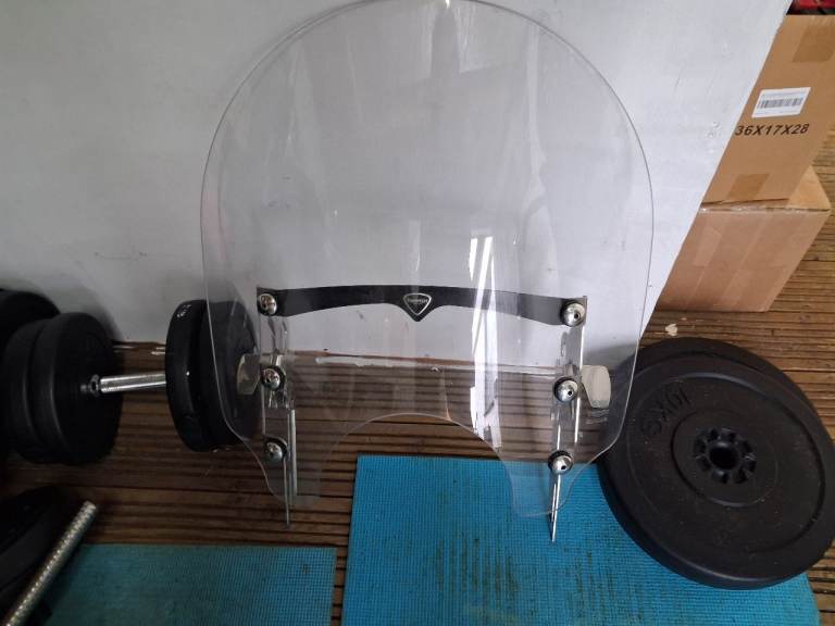 Motorcycle saddle bags and windscreen