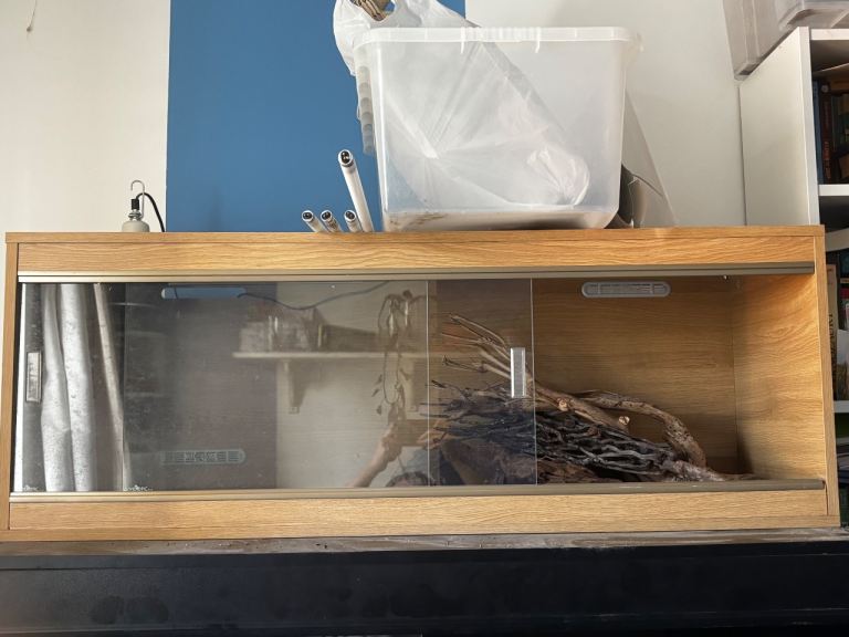 115x37.5x42.1cm Reptile Wooden Vivarium