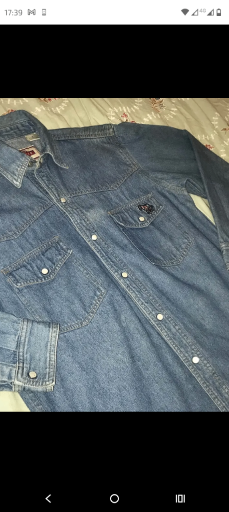 Vintage unisex custom design/Paul Smith denim shirt 