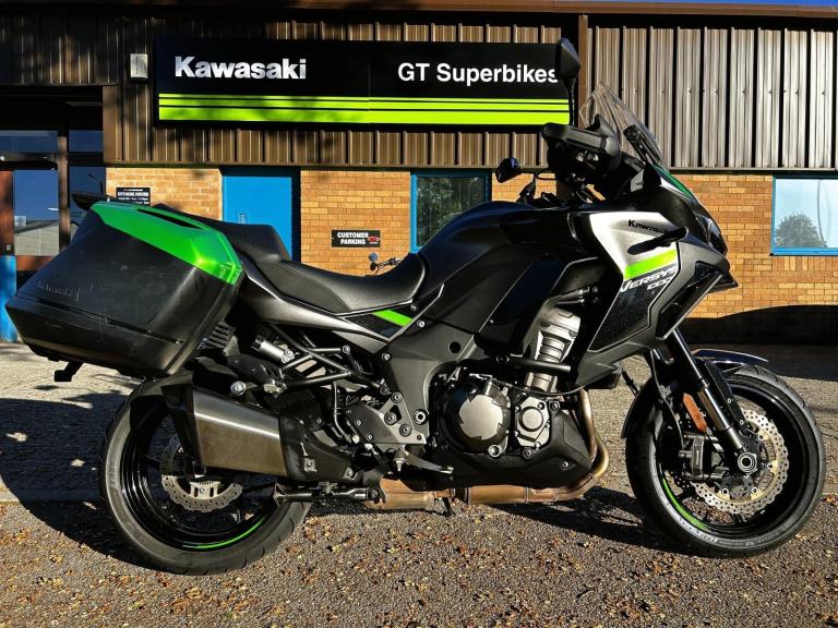 2024 Kawasaki Motorcycle KLZ Versys 1000 Adventure Tourer Grey Green