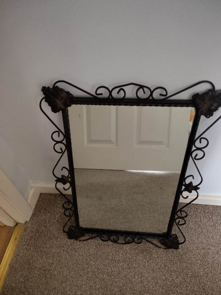 Metal framed vintage mirror 