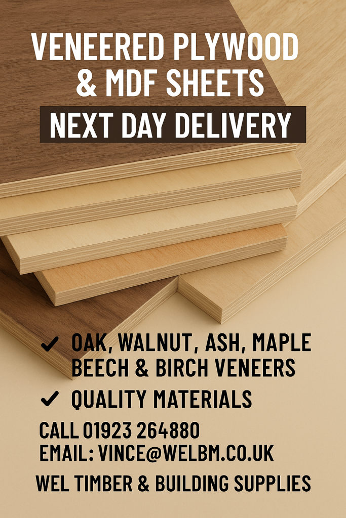 Veneered MDF & Plywood Sheets – Top Quality | Next Day Delivery London