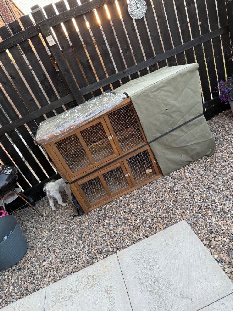 Rabbit Hutch with thermal cover 
