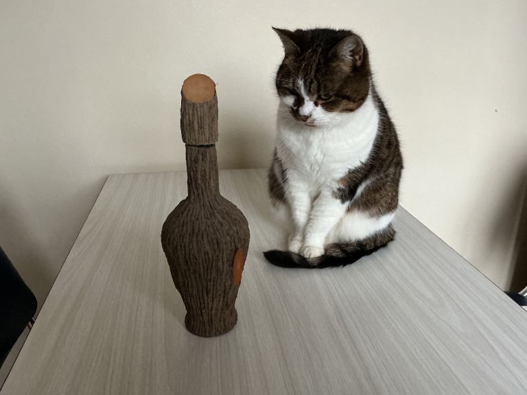 Decorative wood effect bottle 