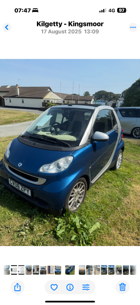 Smart, FORTWO CABRIO, Convertible, 2008, Auto, 999 (cc), 2 doors