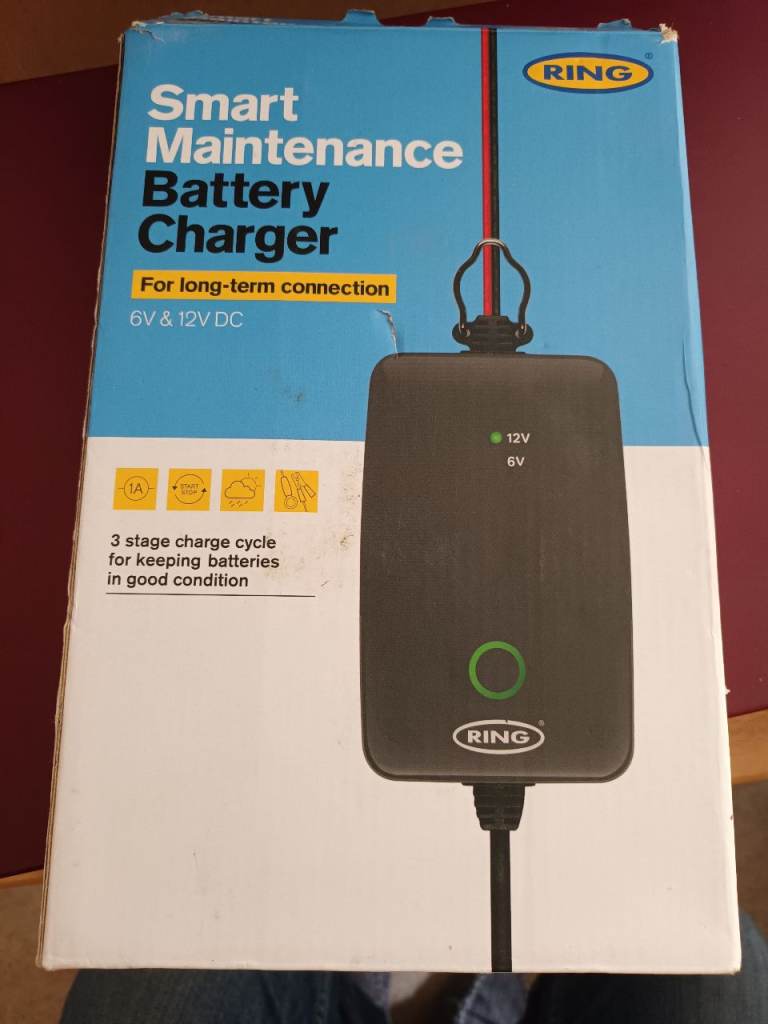 Ring Smart Charger 6V/12V charger designed easy long-term maintenance automotive motorcycle battery