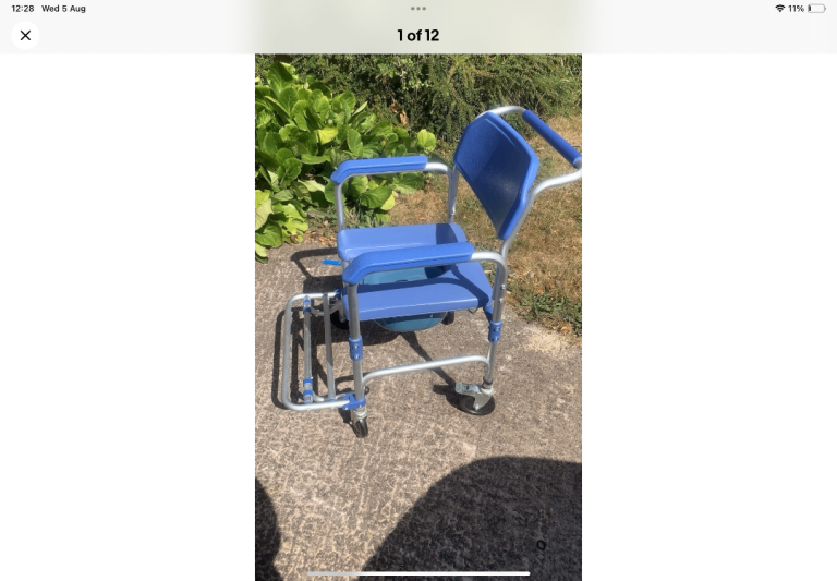 WANTED shower wheelchair with footrests