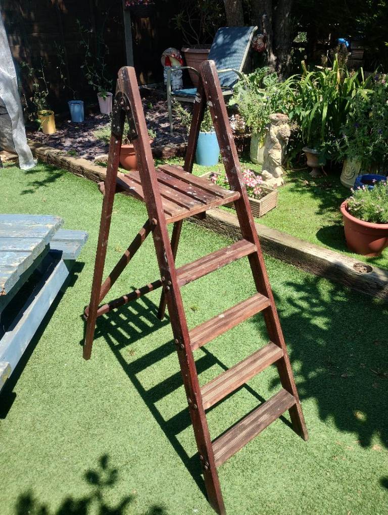 Vintage Wooden Step Ladder 