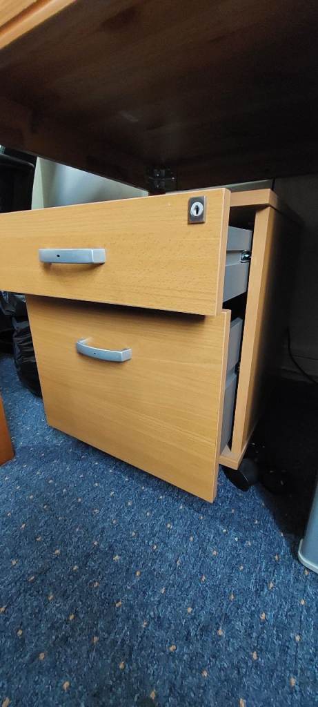 Microwave, mini fridge & filing unit