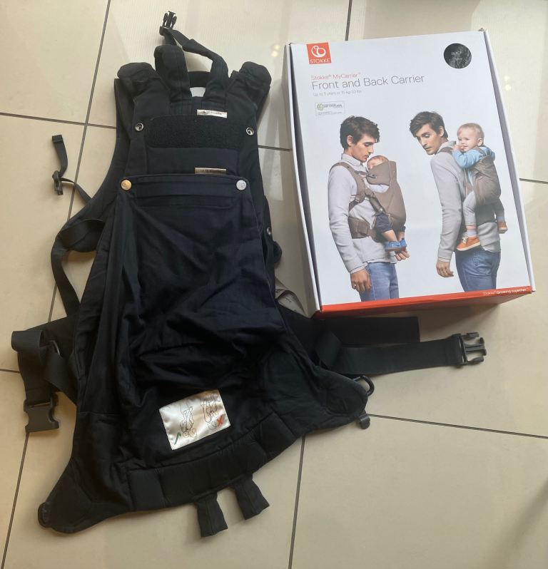 Stokke MyCarrier Front and Back Baby Carrier Black - Complete With Box & Instructions