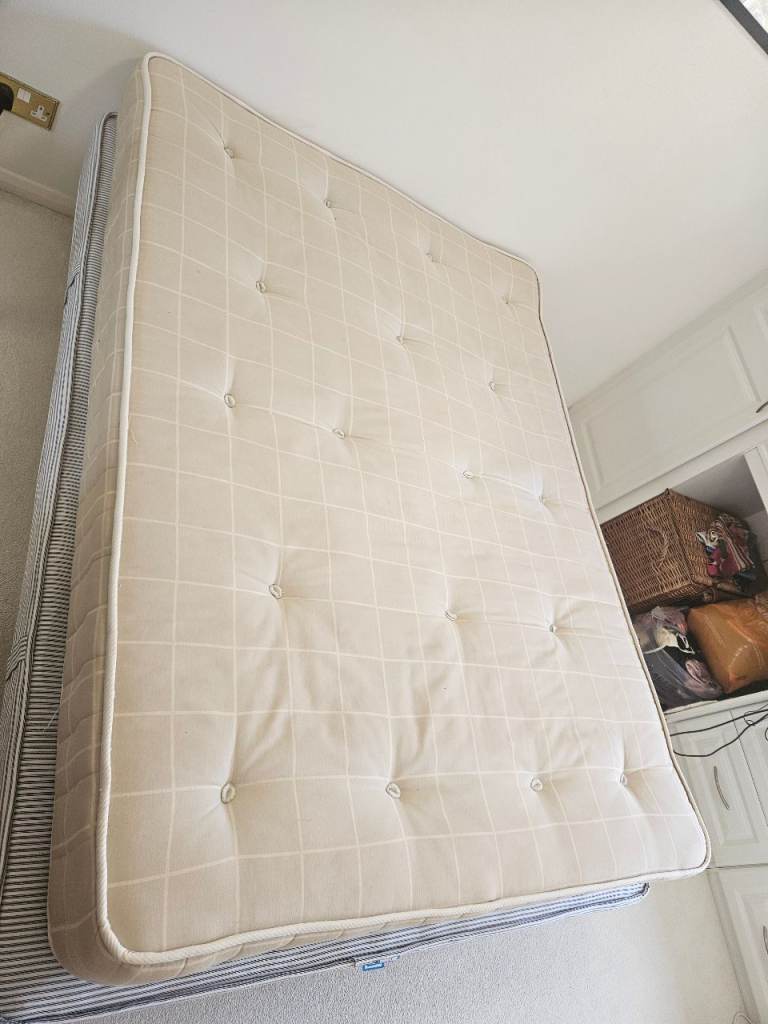 Double bed futon frame + 2 mattresses