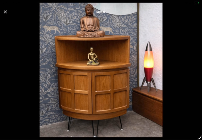 LOVELY NATHAN VINTAGE CORNER DRINKS CABINET 