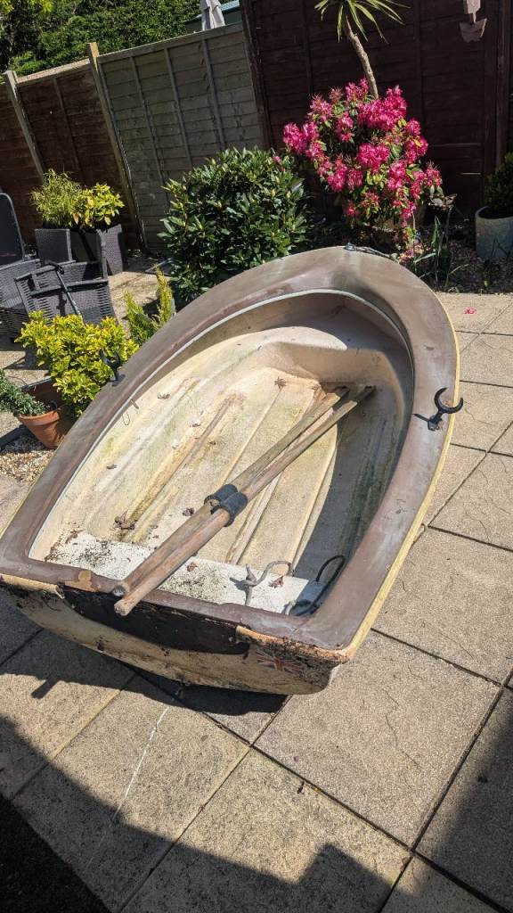 Small Tender Boat with Oars – Fair Condition