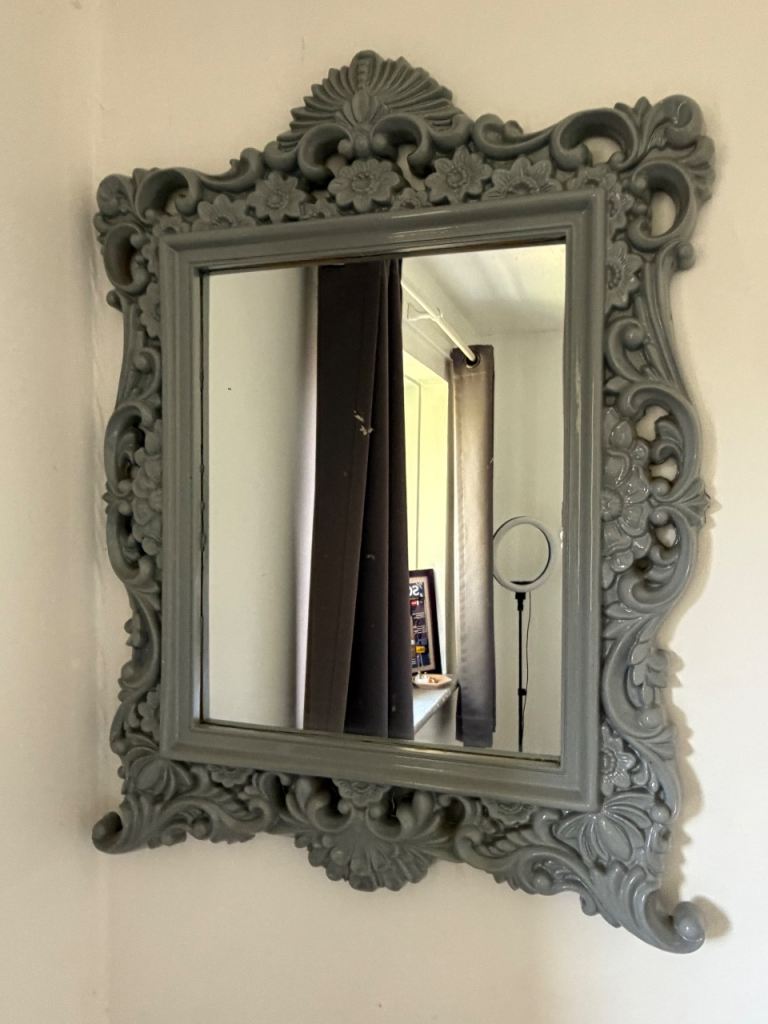 Decorative Grey Wall Mirror – Good Condition