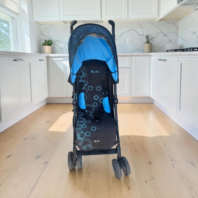 Silver Cross Zest Pushchair – Black and Blue, Good Condition