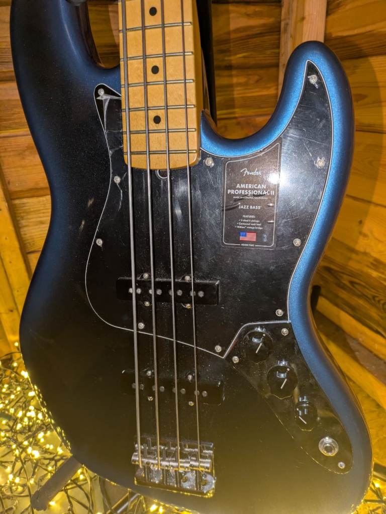 Fender/ American Professional II Jazz Bass Maple Fingerboard Dark Night 2021 
