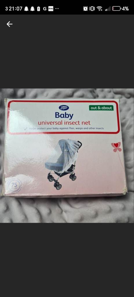 Pram cover insect net 