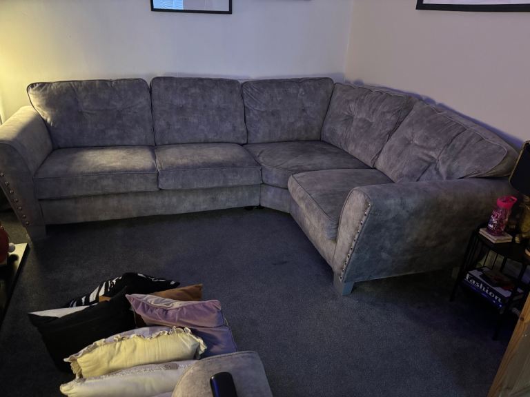 Grey corner sofa for sale