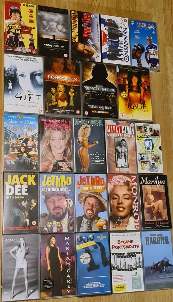 JOB LOT OF 24 VHS VIDEOS