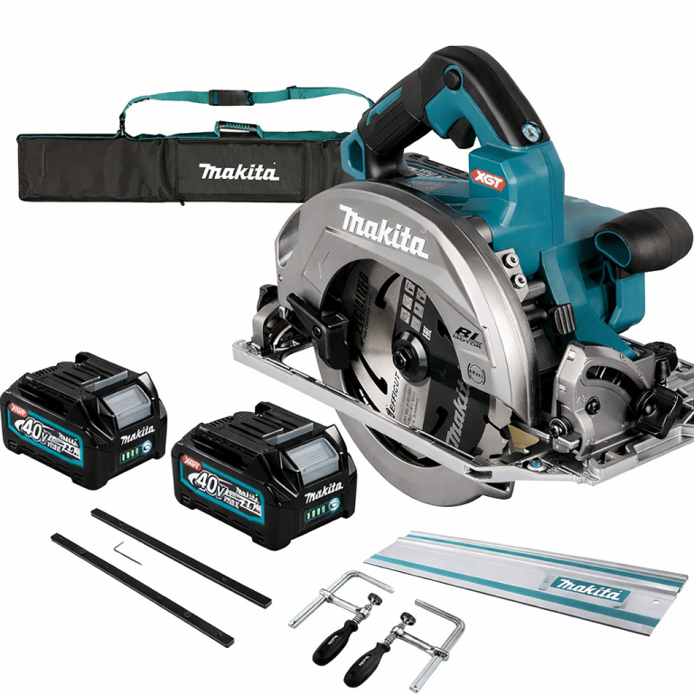 NEW Makita 190mm HS004 40 v AWS Brushless  circular saw, 2 x 1.5 lm rail guide kit + batts [optional