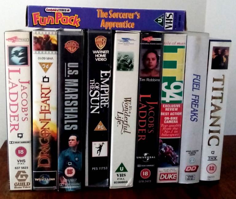 Selection of VHS tapes @ £1 each - various ratings