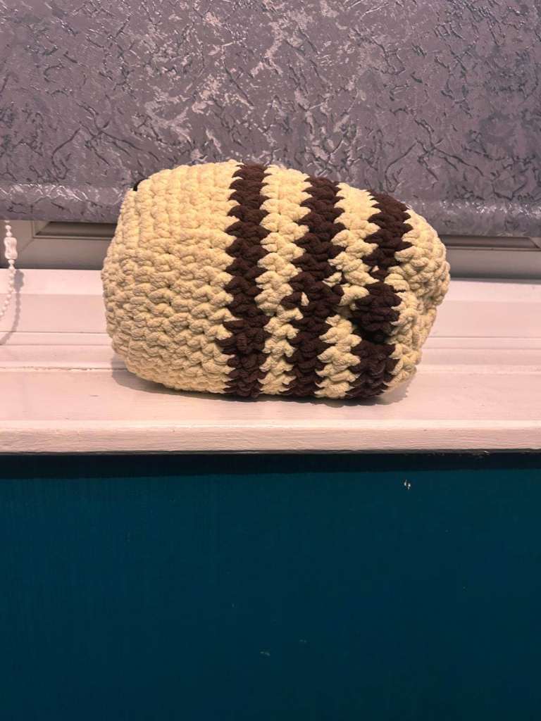 Soft croteched bee and gray monster plushies handmade by 13 yr old girl ...