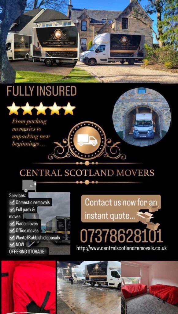 Central Scotland movers **fully insured**