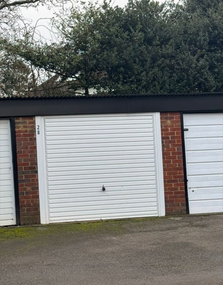 Dry and secure lock up garage in Arlington Lodge, Weybridge available immediately.