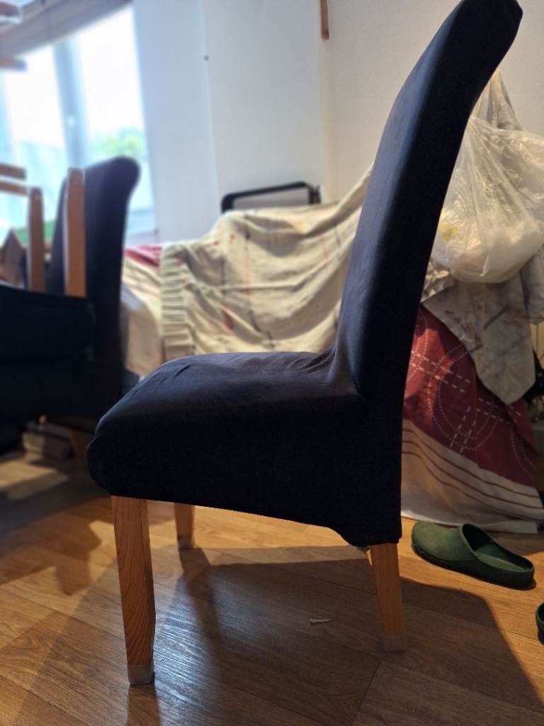 6 high-back dining chairs