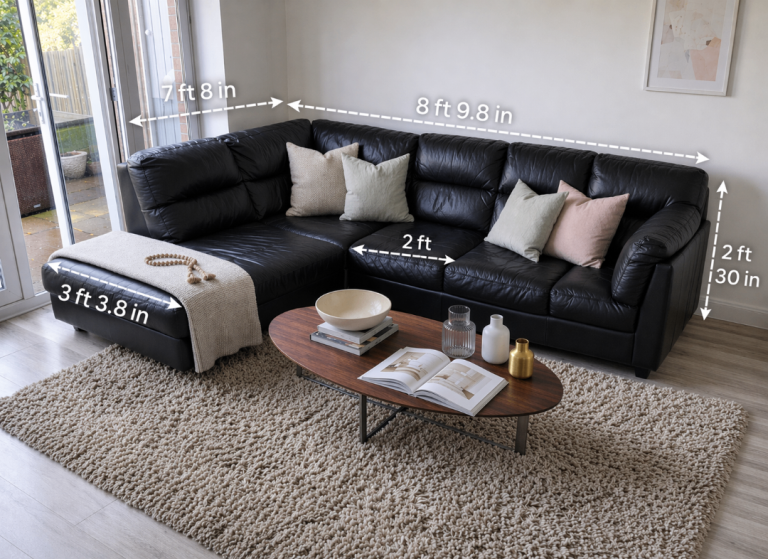 Dfs leather rightside corner sofa