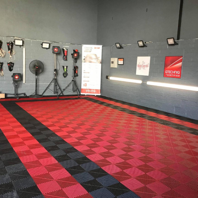 Tuff Tile Red Tiles Non-Slip Garage Shed Showroom Flooring