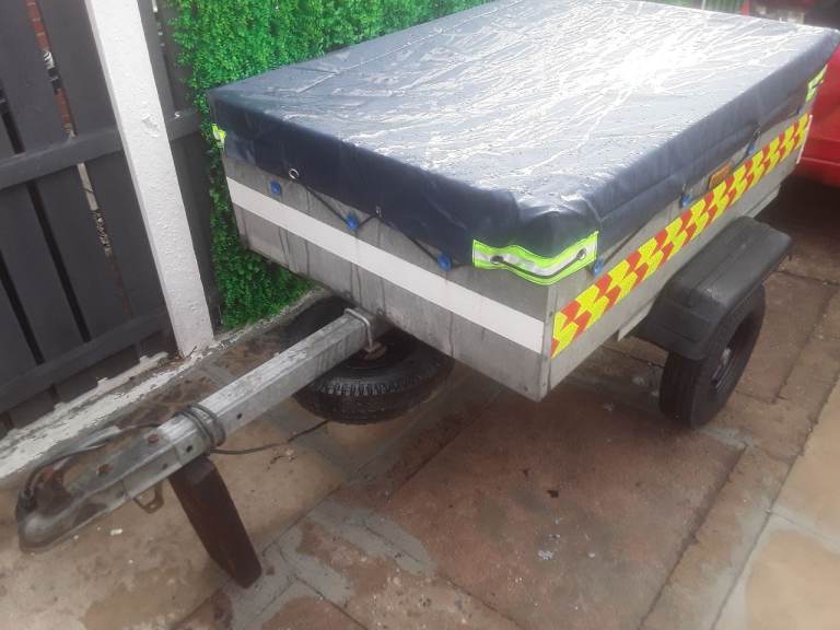 Trelgo galvanised trailer 4x3 lights fitted new tyres and spare wheel new rain cover bargain 