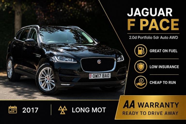 2017 Jaguar F-Pace 2.0d Portfolio 5dr Auto AWD Estate Diesel Automatic