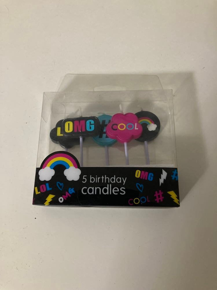 Emoji Birthday Candles - celebration, birthday cake, omg, cool, #,lol,rainbow